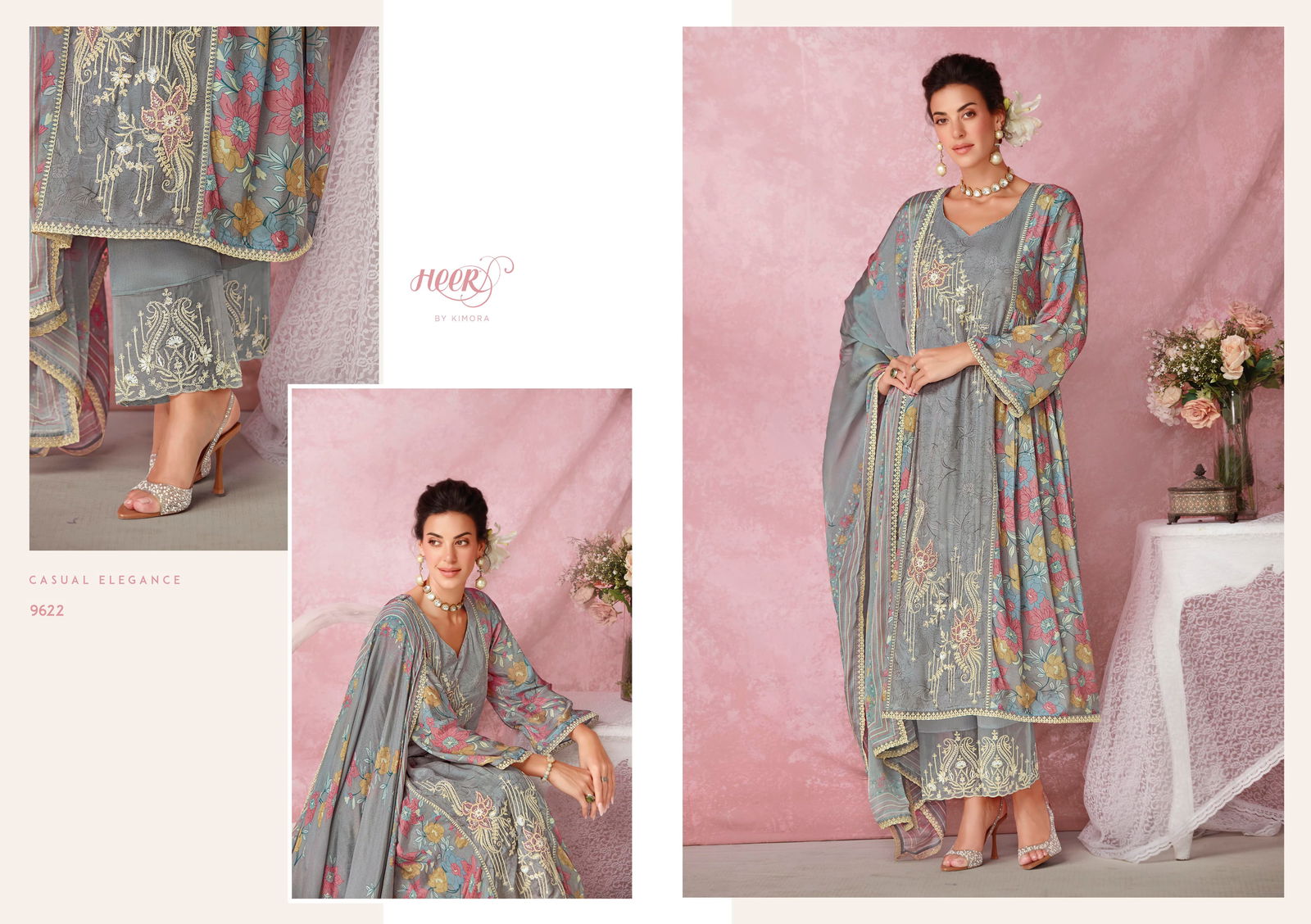 Tulip Vol 206 By Kimora Heer Muslin Printed Salwar Suits Wholesalers In Delhi